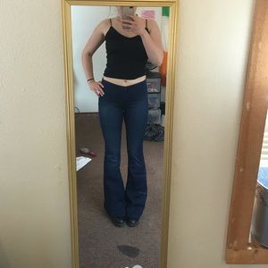 Free People Dark Wash Flare Jeans